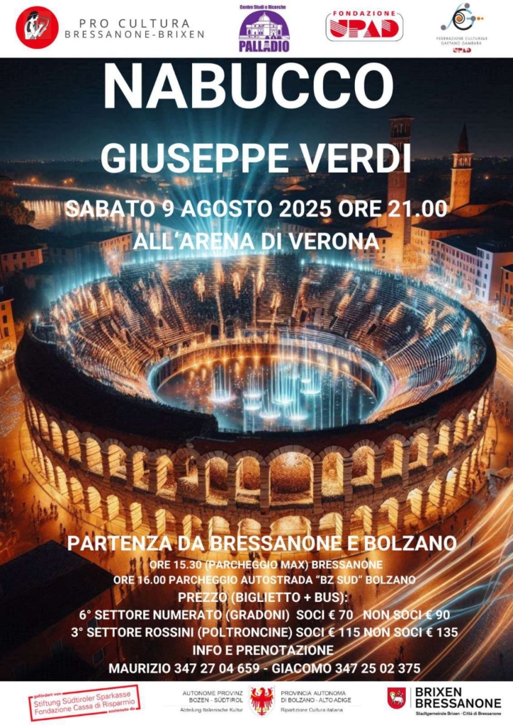 Nabucco, di Giuseppe Verdi, all'Arena di Verona